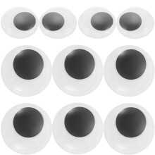 90 stuks accessoires voor pluche poppen, inclusief zelfklevende ogen die oplichten in het donker.