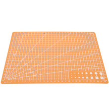 A4 Doppelseitige orangefarbene Schneidematte aus Kunststoff zum Nähen