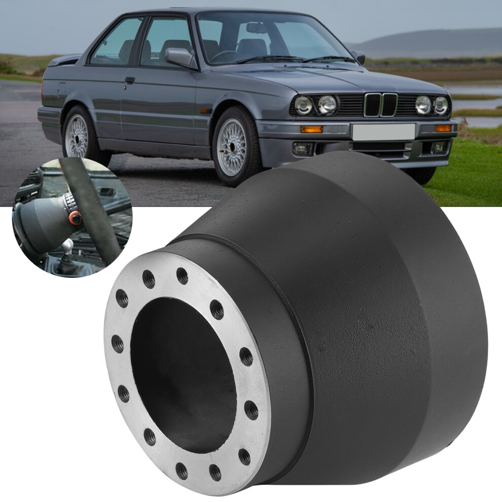 E30 Compatible Steering Wheel Hub Adapter - Aluminium Alloy Black 6951360341668