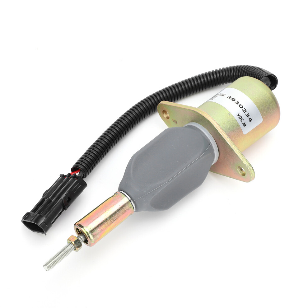 Fuel Shut Off Solenoid Valve Dc24v For Excavator 3930234 Electric Engine Stop 4661360342894