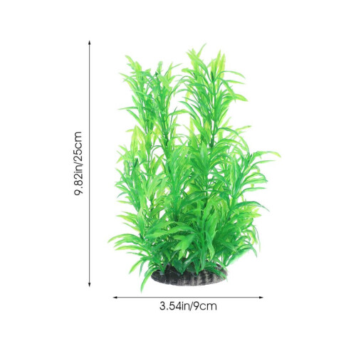 Akvariedesign, vattenväxter, plastsimulering, grönt 1