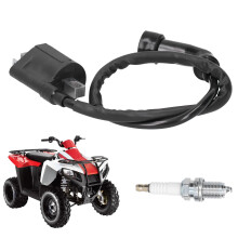 Zündspulen- und Zündkerzen-Set für Polaris Trail Boss 325/330 2000-2011