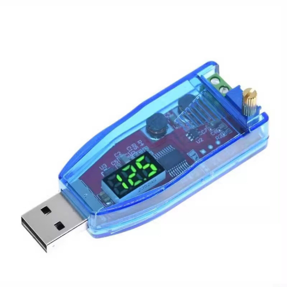 Dc To Dc Usb Voltage Regulator Module 1-24V Adjustable Converter Board With Lcd Display Screen Input Converter For Electronics Projects(Red Display) 9105992029617