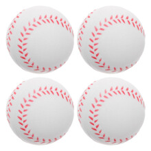 Baseball-Trainingsbälle, weiß, 4 Stück