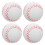 Baseball-Trainingsbälle, weiß, 4 Stück 1
