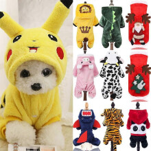 (XS,Cow)Pet Dog Clothes Winter Soft Fleece Dogs Hoodies Pet Clothes for Small Dogs Puppy Cats Chihuahua Yorkshire Pets Christmas Costume