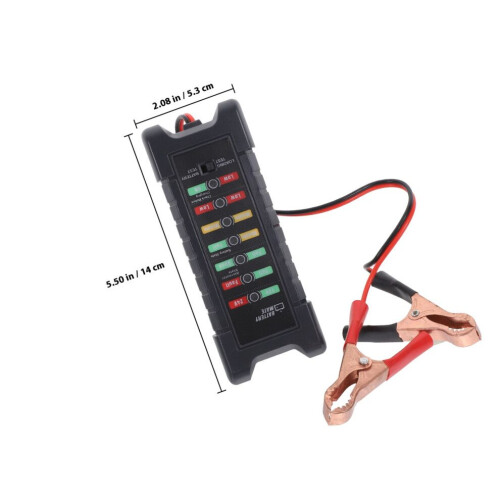 Comprobador de batería digital de 24 V con pinzas 1