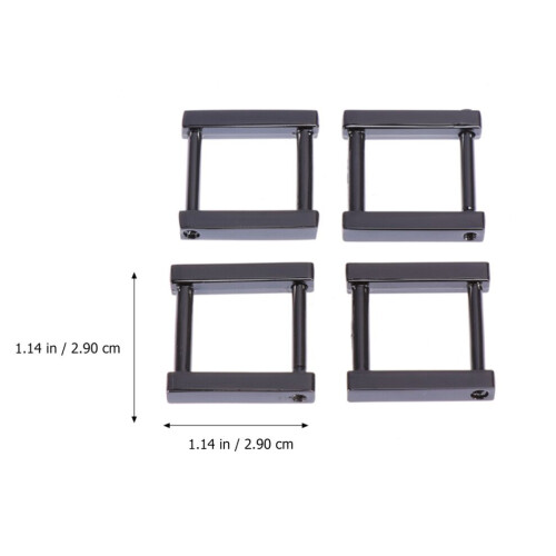 Suministros para hacer bolsas Anillo rectangular de metal 4 1