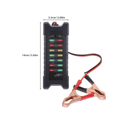 Comprobador de batería digital de 24 V con pinzas 2