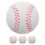 Baseball-Trainingsbälle, weiß, 4 Stück 3