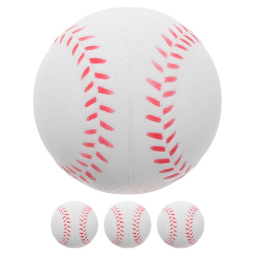 Baseball-Trainingsbälle, weiß, 4 Stück 2