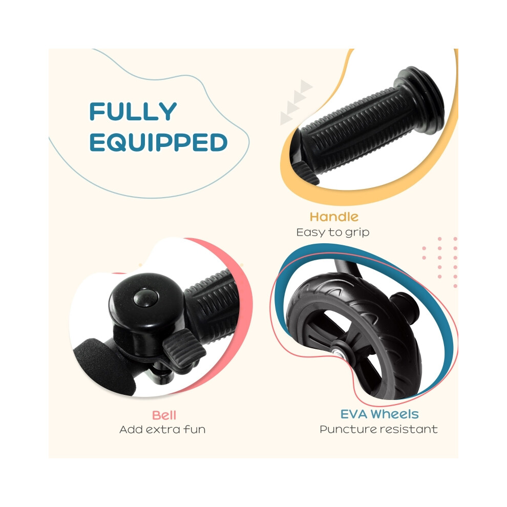 Kids' 3 Wheels Tricycle for Toddlers Black Ride On Trike with Stable Frame Suitable for 1.5-4 Years Fun and Safe Outdoor Ride-image-OPC-PMXKTMD-NEW