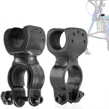 Support pour canne et béquille pour fauteuil roulant – Accessoire noir robuste (lot de 2)
