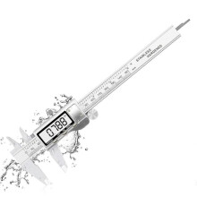Digital Caliper Micrometer Ternel Vernier Caliper Measuring Tool Stainless Steel Vernier Caliper 150mm/0-6inch with Extra Large LCD Display, Inch/Met