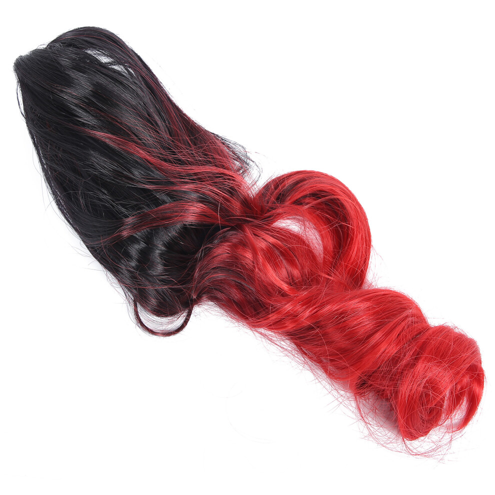 Unisex Curly Claw Clip Ponytail Wig 55Cm High Temp Fiber Ponytail Hairpiece