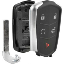 Key Fob Keyless Entry Smart Remote Shell Case & Pad fits Cadillac ATS, CT6, CTS,