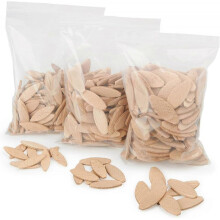 Lamello assembly assortment | Lamello type 0, 100 pieces/size | Solid beech wood lamella | Ideal for wood milling machine/lamella milling machine