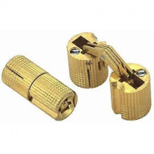 8 Pcs Brass Cylindrical Hinges, Concealed Invisible Barrel Hinge for DIY Wooden Door Cabinet Caravan, 12 mm