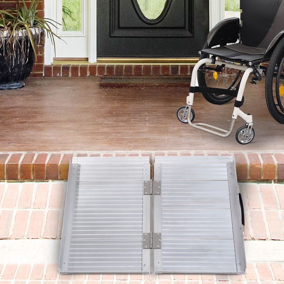 Homcom (2Ft) Portable Folding Aluminium Ramp Wheelchair Pet