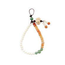 Chinesisches Handy-Schlüsselanhänger-Armband – aus Gold und Jade