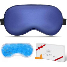 Cooling sleep eye mask (with gel eye mask), silk sleep eye mask, heated eye mask, eye mask for eyes, sleep eye mask for home office travel, unis