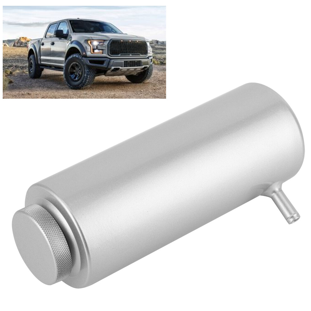 Universal Radiator Coolant Overflow Tank 3X7.5in Aluminium Alloy 800Ml Silver 7661360352654