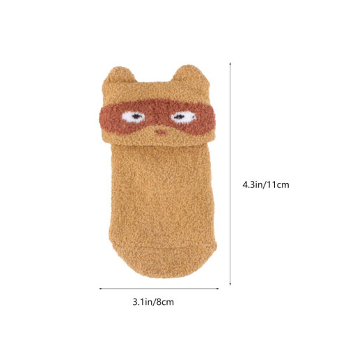 2 par babystrumpor, korallfleece, tecknad design 1