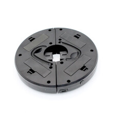 COB LED paraplulamp, 500 lumen, werkt op batterijen, zwart