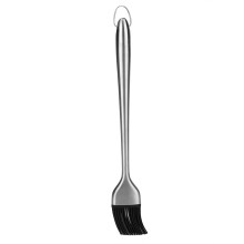 Basting Brush, Stainless Steel Handle Silicone Head Barbecue Oil Brush, BBQ Roasting Brush Tool, Barbecue Brush for BBQ Baking Kitchen Cooking (30cm)