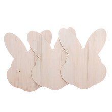 Dekorative Holzspäne für den Heimgebrauch, Scheiben in Form von Hasenköpfen