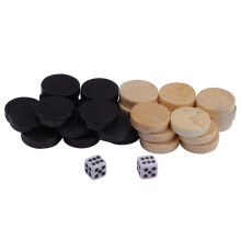 32-teiliges Schachset für Kinder: Dame, Backgammon & Damespiel