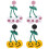 2 pares de pendientes de calavera de Halloween 2