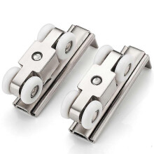 BETTE Shower Enclosure Replacement Casters - Sliding Door Casters - 23mm - with Screws and Other Accessories - 4 Wheels Set - Stainless Steel - Quiet