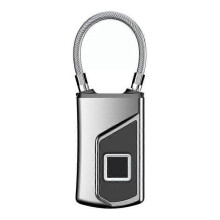 Smart Fingerprint Padlock, USB Rechargeable Lock IP66 Waterproof Keyless Security Padlock for Home Door, Backpack, Suitcase, Bike Adélala