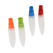 4pcs Multipurpose Barbecue Tool Silicone Oil Bottle Brush Pointed Tail Bottle Brush Baking Cake Basting Oil Easy Cleaning Storage