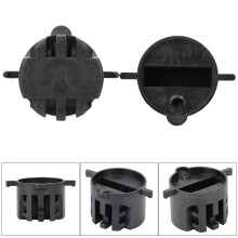 6 Stück Kunststoff-Surfboard-Flossenstecker G5 Rund FCS Box mit Schraube & Schlüssel (Schwarz)