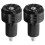 Handlebar End Caps, Aluminum Alloy, Black, 1 Pair 1