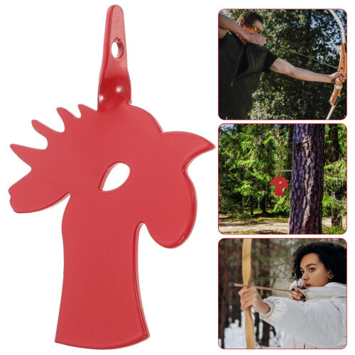 Iron chicken-head shaped target for outdoor shooting practice 1