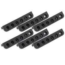 6 Stück Kunststoff-Wandhalterung für Pool-Queues, Set mit 6 Löchern