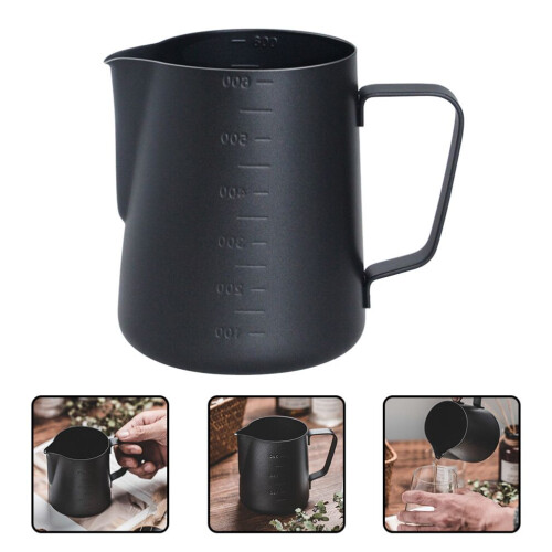 Espresso-Dampfkännchen, schwarz, professionelles Design 1 2