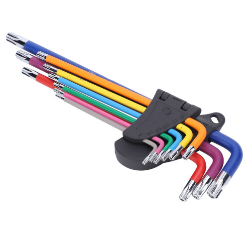 Multicolor 9PCS Star Hex Socket Wrench Set Extra Long Hex Keys for Home Repair 1