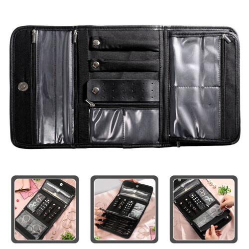 Rollo de joyería plegable con compartimentos transparentes para el 2