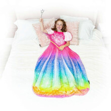 (princess dress) Coral Fleece Mermaid Sleeping Bag Blanket, Cartoon Animal Baby Kick-Proof Blanket, Princess Dress Thick Winter Blanket