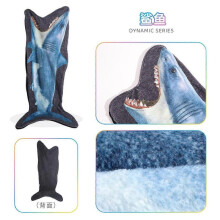 (simulated shark) Coral Fleece Mermaid Sleeping Bag Blanket, Cartoon Animal Baby Kick-Proof Blanket, Princess Dress Thick Winter Blanket