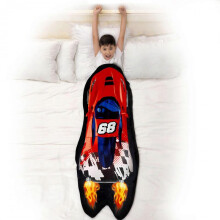 (racing car) Coral Fleece Mermaid Sleeping Bag Blanket, Cartoon Animal Baby Kick-Proof Blanket, Princess Dress Thick Winter Blanket