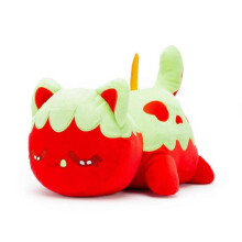 (25cm, Crimson Apple Cat) Red Apple Cat Plush Toy 25cm Cute Moth Cat Doll Soft Stuffed Animal Gift for Women Girls Holiday Present