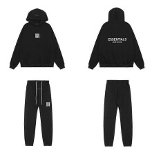 (XL, black) Fleece Hoodie Sweatshirt Set Streetwear Oversized Pullover Hooded Jacket for Men Women