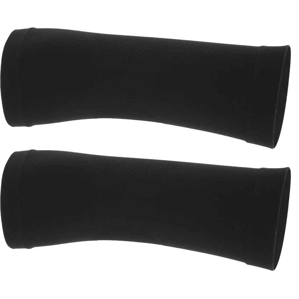 Black 1 Pair Sports Elbow Support Brace Compression Sleeve S