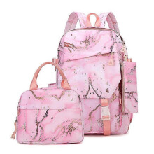 (pink) New Unisex Kids Backpack Set, Lightweight & Large Capacity, Breathable & Waterproof, Ergonomic Design