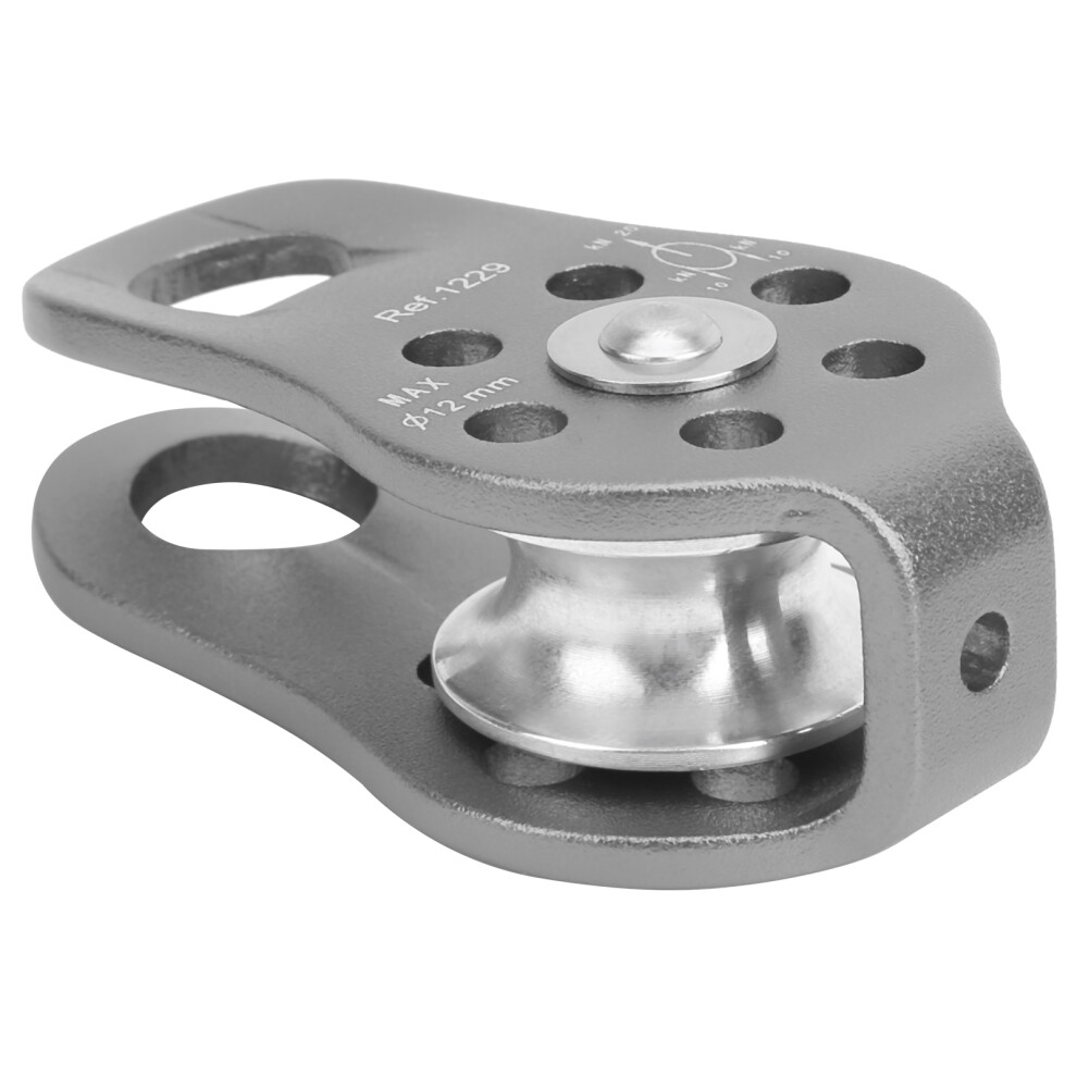 20Kn Aluminum Fixed Side Climbing Pulley, Gray, 8.2Cm, 12Mm Rope 5041360363485